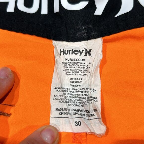 Hurley Phantom Men’s Boardshort Bright Orange and Brown Boardshorts! - Picture 4 of 9